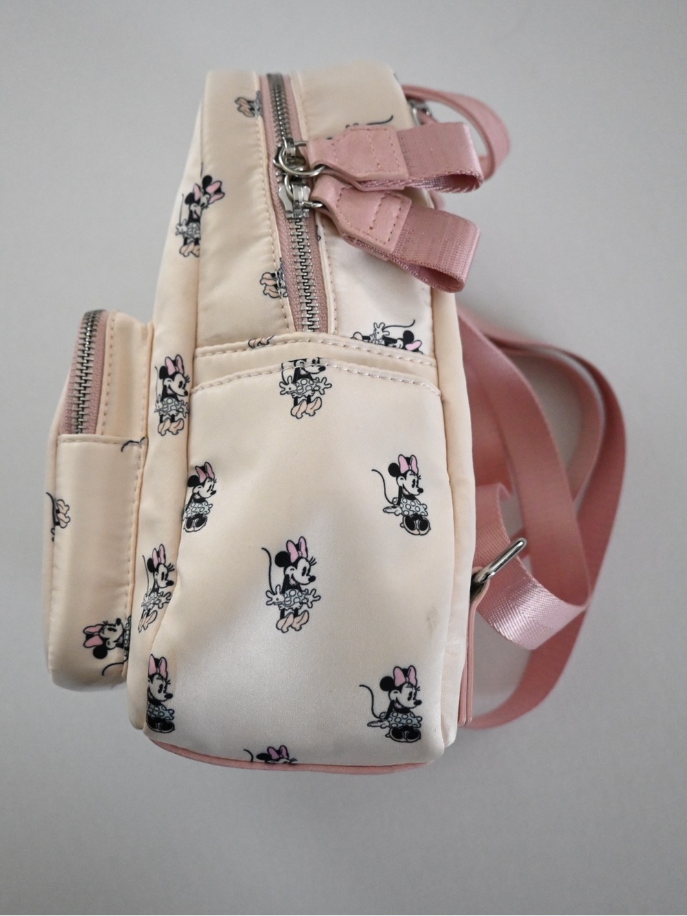 Disney Minnie Mouse Loungefly Mini Satin Backpack Bag - Picture 5 of 10
